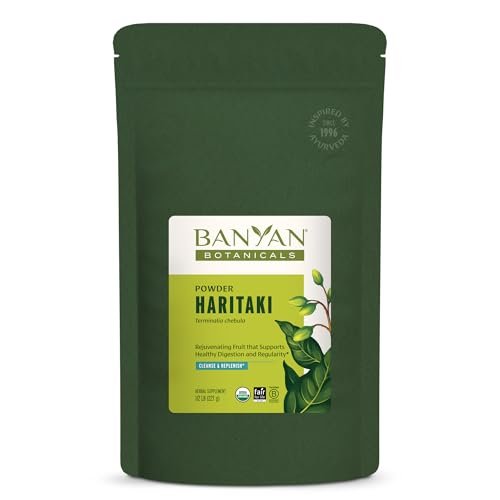 Banyan Botanicals Haritaki Pulver – Organische Terminalia Chebula – Ayurvedisches Verdauungsergänzungsmittel für sanfte Reinigung* – ½ lb – Nicht-GVO, nachhaltig, Fair for Life Fair Trade zertifiziert