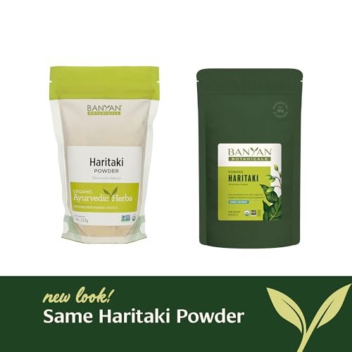 Banyan Botanicals Haritaki Pulver – Organische Terminalia Chebula – Ayurvedisches Verdauungsergänzungsmittel für sanfte Reinigung* – ½ lb – Nicht-GVO, nachhaltig, Fair for Life Fair Trade zertifiziert