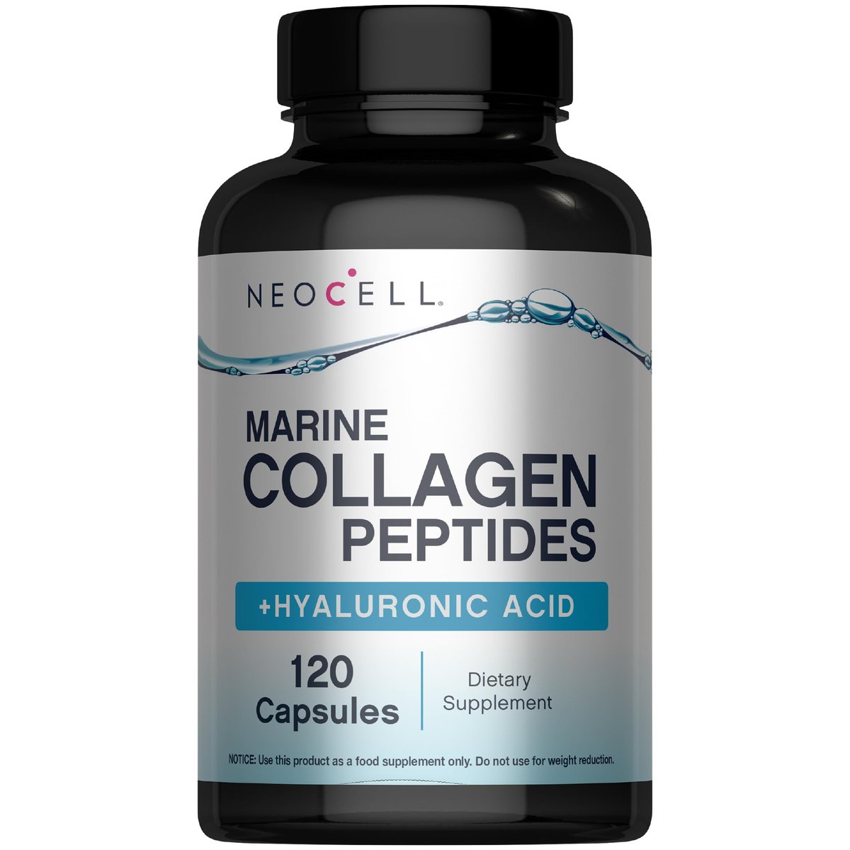 NeoCell Marine Collagen Peptides Kapseln | 120 Kapseln | mit Hyaluronsäure & Vitamin C | für Frauen & Männer