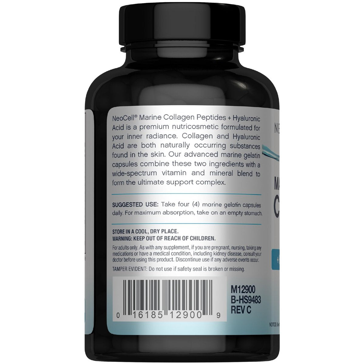 NeoCell Marine Collagen Peptides Kapseln | 120 Kapseln | mit Hyaluronsäure & Vitamin C | für Frauen & Männer