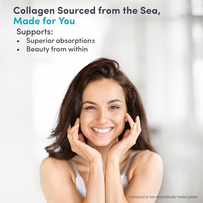 NeoCell Marine Collagen Peptides Kapseln | 120 Kapseln | mit Hyaluronsäure & Vitamin C | für Frauen & Männer