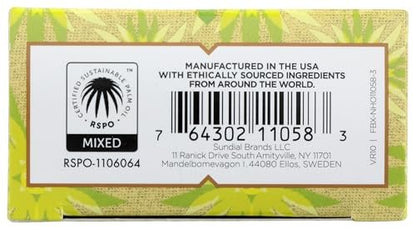 Nubian Heritage Seifenstück, Indischer Hanf, 5 Unzen – Feuchtigkeitsspendende Naturseife