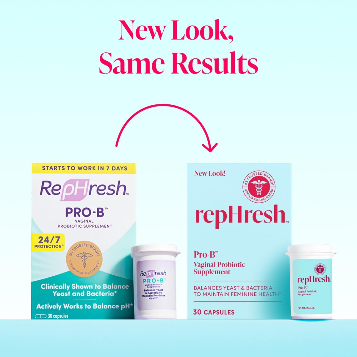 RepHresh Pro-B Vaginal Probiotikum für Frauen – pH-Balance & feminine Gesundheit, tägliche Kapseln, 30 Stück