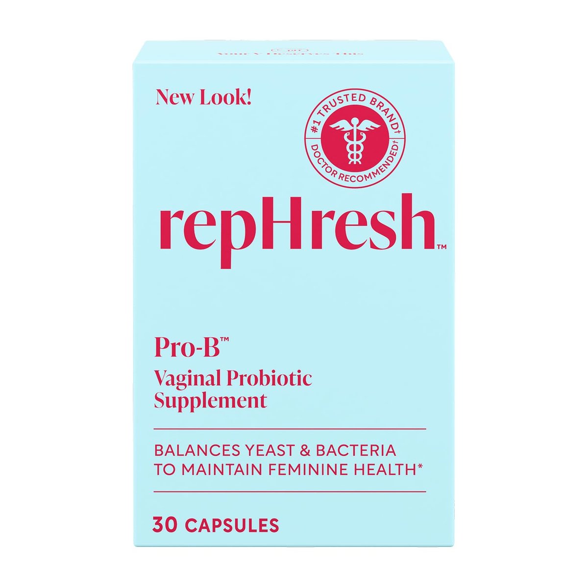 RepHresh Pro-B Vaginal Probiotikum für Frauen – pH-Balance & feminine Gesundheit, tägliche Kapseln, 30 Stück