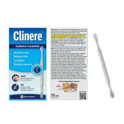 Clinere® Ohrenreiniger – Sanfte Ohrenreinigung und Ohrenschmalzentfernung, Juckreizlinderung, 10 Stück