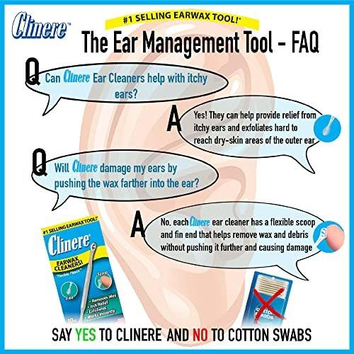 Clinere® Ohrenreiniger – Sanfte Ohrenreinigung und Ohrenschmalzentfernung, Juckreizlinderung, 10 Stück