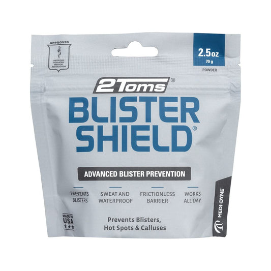 2Toms BlisterShield – Fortschrittliches wasserdichtes Blasenpuder für Füße, Friction-Free Schutz gegen Druckstellen, Hornhaut und heiße Stellen, 2,5 Unzen Beutel