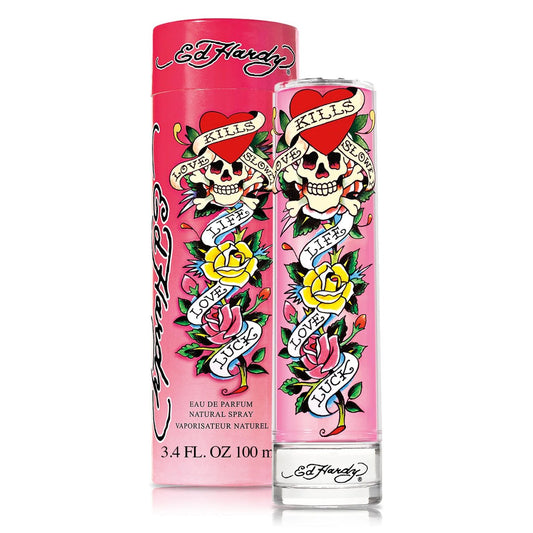 Ed Hardy Damenparfüm, Eau de Parfum Spray mit warmen Ambernoten, 100 ml