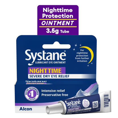 Systane Nighttime Lubricant Augensalbe 3,5 g Tube – Trockene Augen Nachtpflege