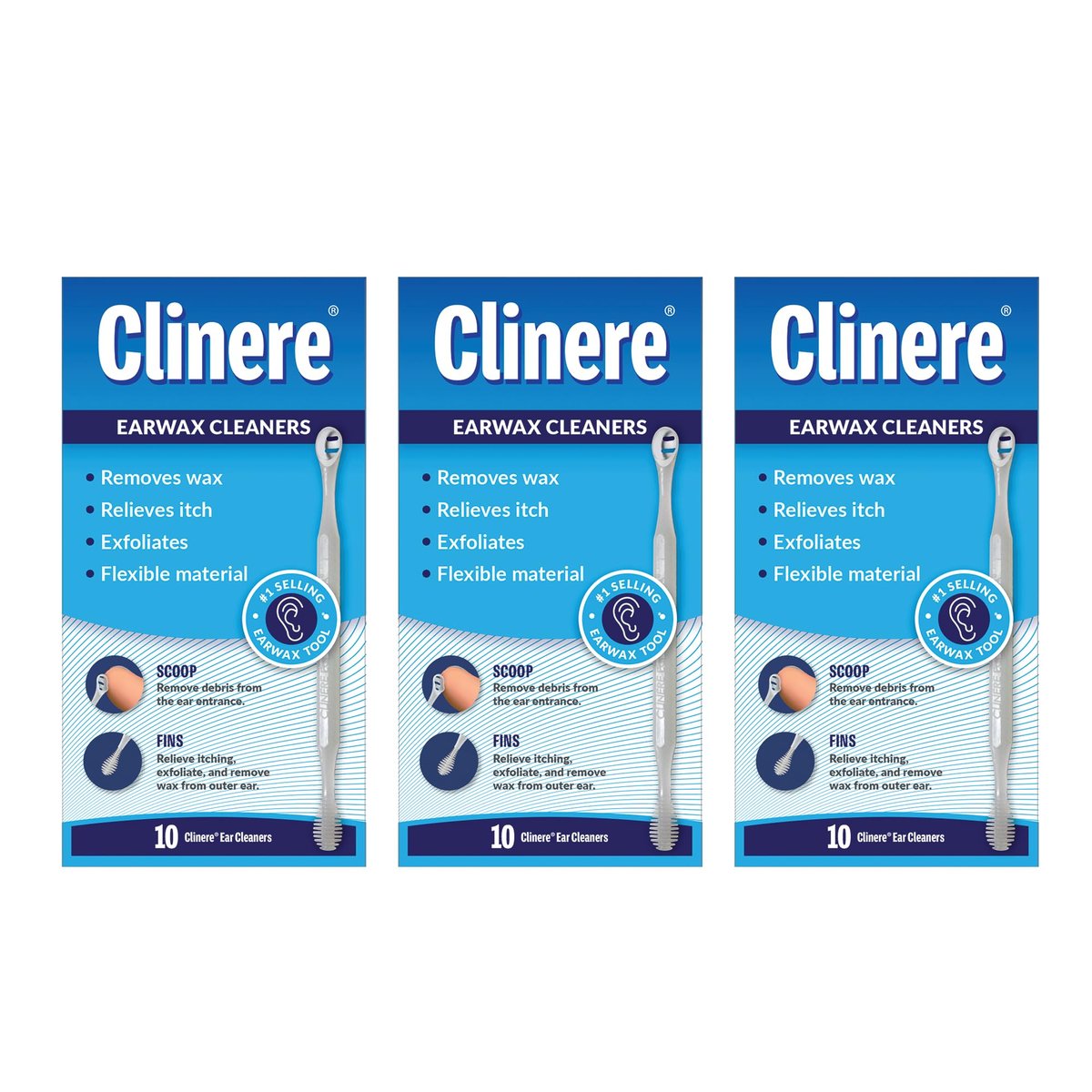 Clinere Ohrenreiniger – Sanfte Gehörgangsreinigung und Ohrenschmalzentfernung, Juckreizlinderung, Peeling, 30 Stück