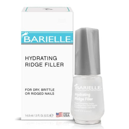 Barielle Hydrating Ridge Filler – Feuchtigkeitsspender für trockene, brüchige Nägel mit Rillen, Füllt und glättet Nagelrillen, stärkender Unterlack 0,5 Unzen