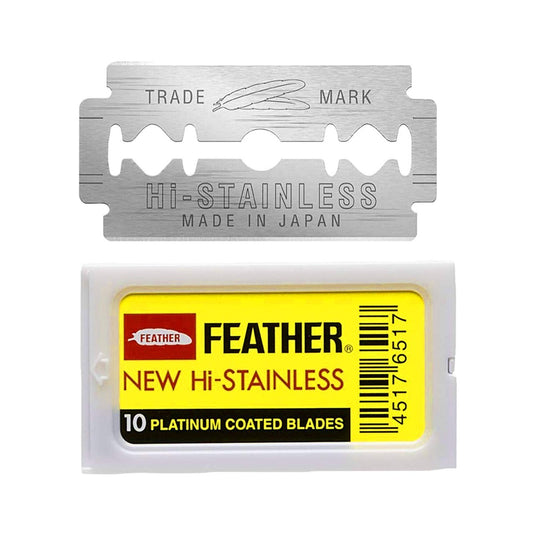 Feather 10 Hi-Stainless Doppelklingen für Rasierer – Premium Rasierklingen