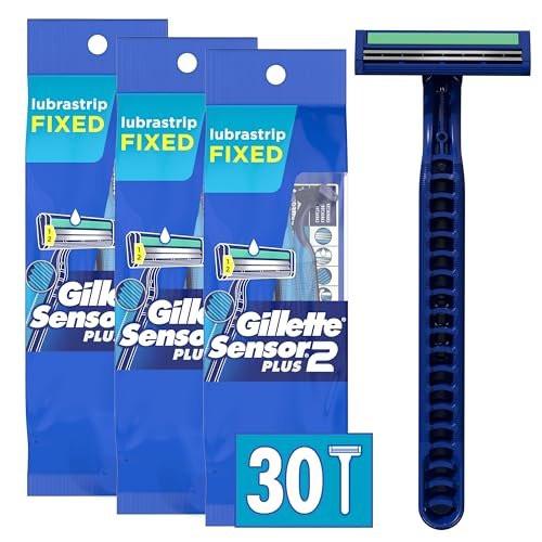 Gillette Sensor2 Plus Fixed Herren Einwegrasierer, 10 Stück (3er-Pack) Blau
