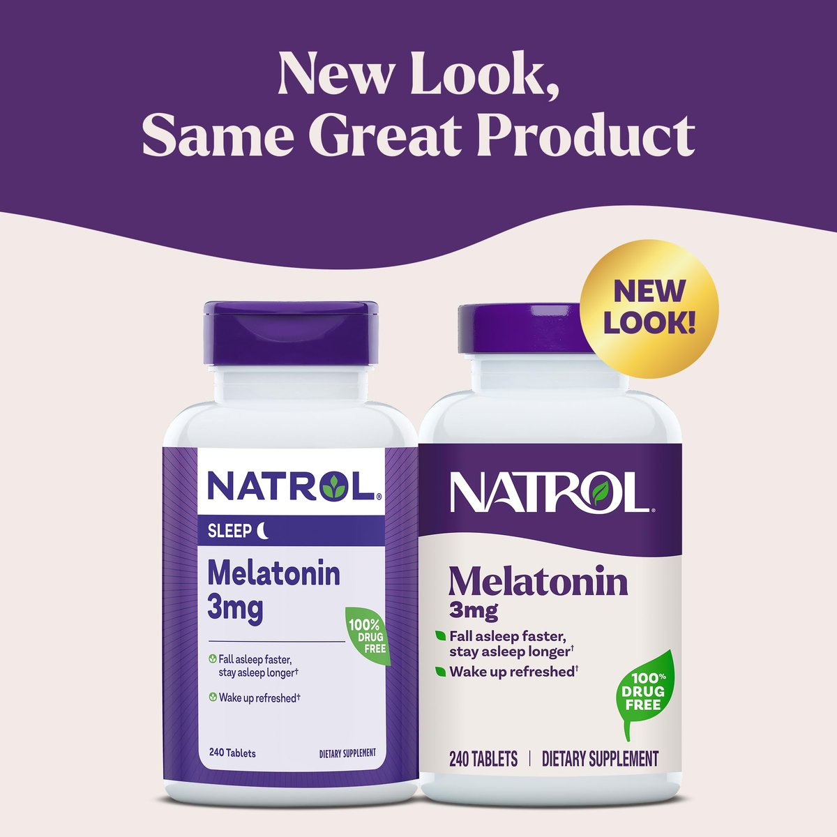Natrol Melatonin 3 mg – Nahrungsergänzungsmittel für erholsamen Schlaf, 240 Tabletten, 240 Tage Versorgung