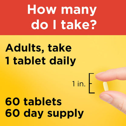 Nature Made Vitamin C 1000 mg mit Hagebutte – Nahrungsergänzungsmittel zur Immununterstützung, 60 Tabletten mit verlängerter Freisetzung, 60-Tage-Vorrat