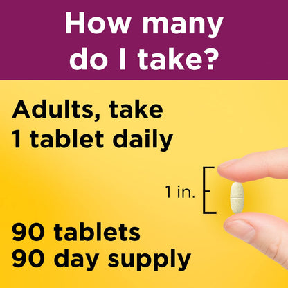Nature Made Multivitamin für Frauen 50+ ohne Eisen – Tägliche Nährstoffversorgung, 90 Tabletten, 90-Tage-Vorrat