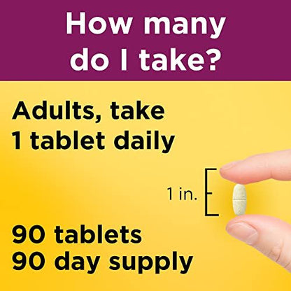Nature Made Multivitamin für Frauen 50+ ohne Eisen – Tägliche Nährstoffversorgung, 90 Tabletten, 90-Tage-Vorrat