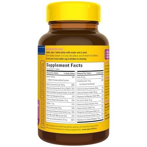 Nature Made Multivitamin für Frauen 50+ ohne Eisen – Tägliche Nährstoffversorgung, 90 Tabletten, 90-Tage-Vorrat