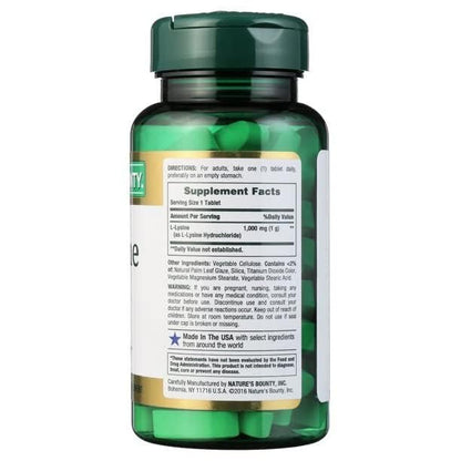 Nature's Bounty L-Lysin 1000 mg Tabletten, 60 Stück (4er-Pack)