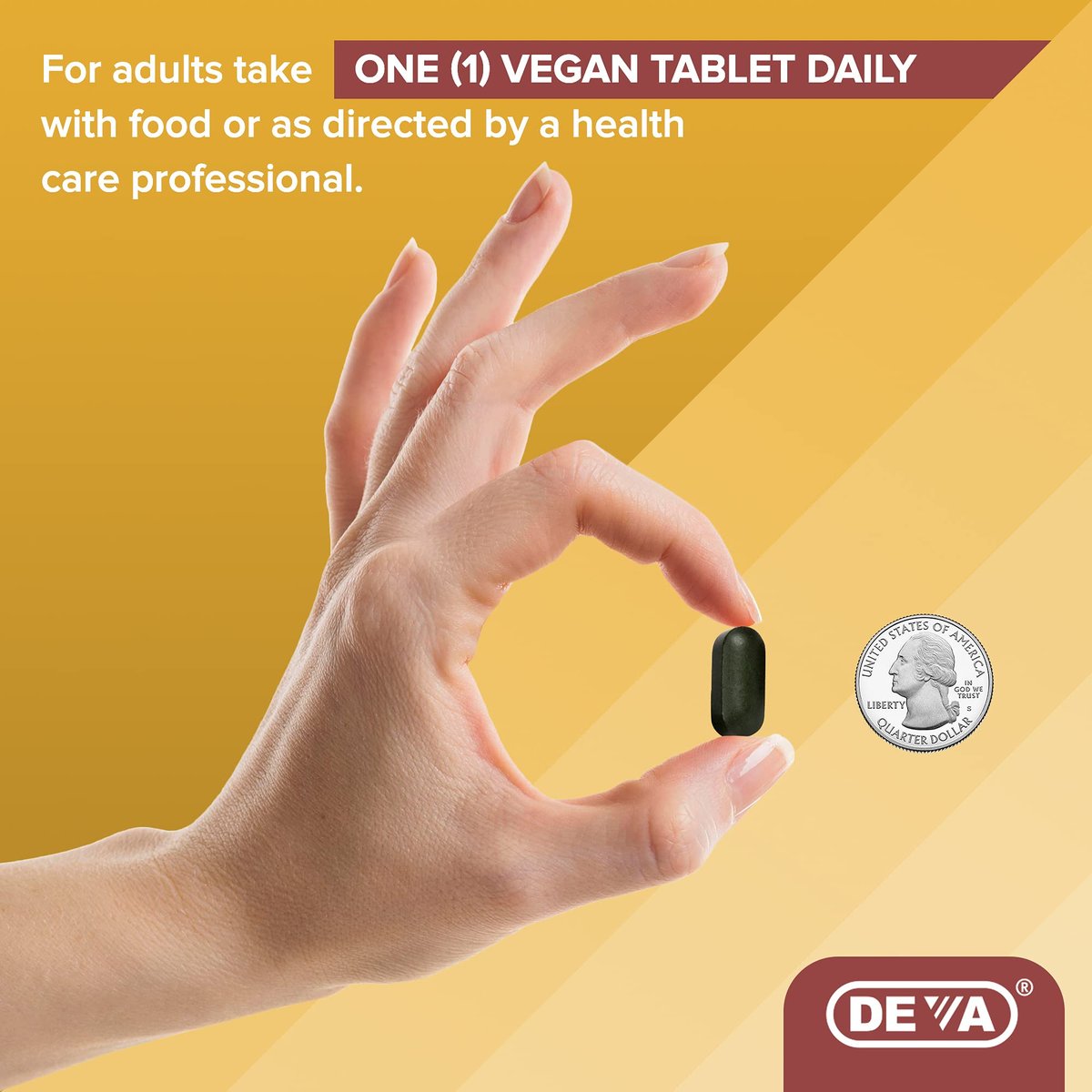 DEVA Vegan Multivitamin & Mineral Supplement mit Eisen 2er-Pack, Spirulina, Chlorella, Ashwagandha, Brokkoli & mehr, 90 überzogene Tabletten pro Packung