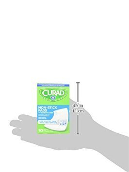Curad Haftfix Wundauflagen, 2 x 3 Zoll, mit Kleberändern, 10 Stück