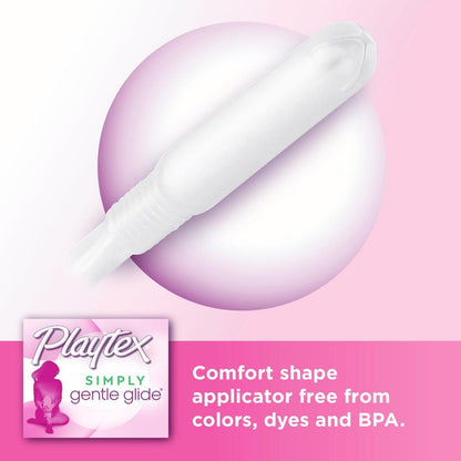 Playtex Simply Gentle Glide Unparfümierte Tampons, Super Saugfähigkeit, 36 Stück (Packung mit 1)