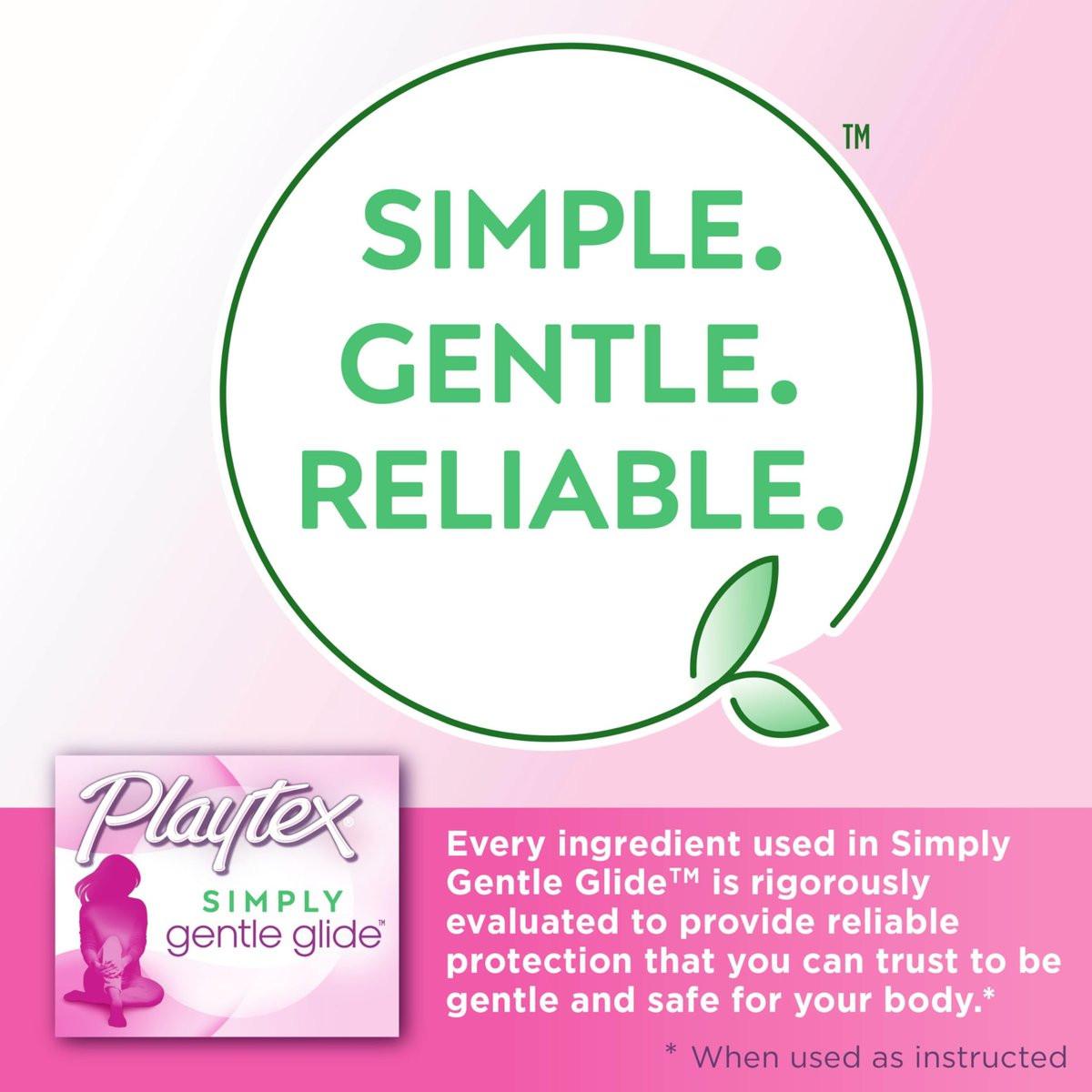 Playtex Simply Gentle Glide Unparfümierte Tampons, Super Saugfähigkeit, 36 Stück (Packung mit 1)