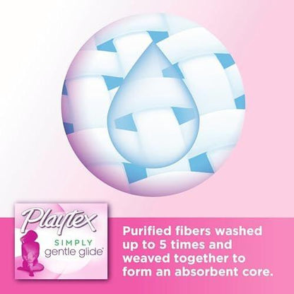 Playtex Simply Gentle Glide Unparfümierte Tampons, Super Saugfähigkeit, 36 Stück (Packung mit 1)