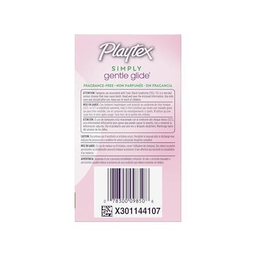 Playtex Simply Gentle Glide Unparfümierte Tampons, Super Saugfähigkeit, 36 Stück (Packung mit 1)
