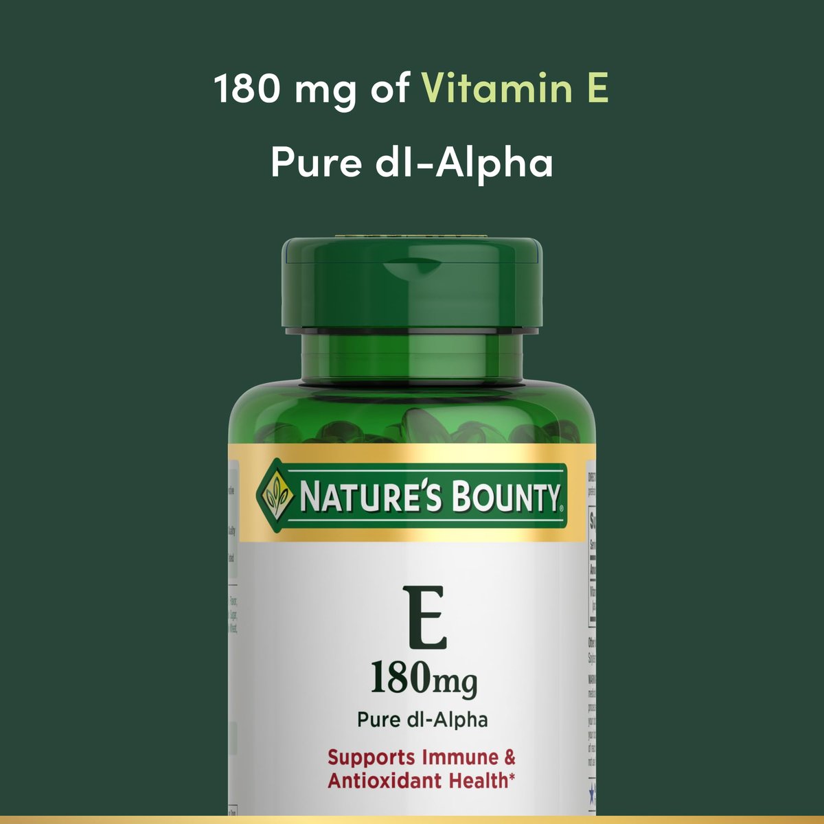Nature's Bounty Vitamin E Kapseln 400 IE, 120 Stück – Antioxidans Unterstützung
