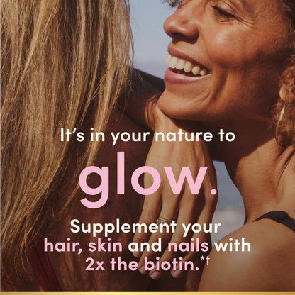 Nature's Bounty Optimal Solutions Haar, Haut, Nägel Gummibärchen mit 2X Biotin, Erdbeergeschmack, 80 Stück
