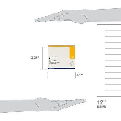 First Aid Only G122 Stoffpflaster 1 x 3 Zoll – Bambus-Wundauflagen, 100 Stück, Nachfüllpack für Erste-Hilfe-Kästen, Haushalt, Betrieb