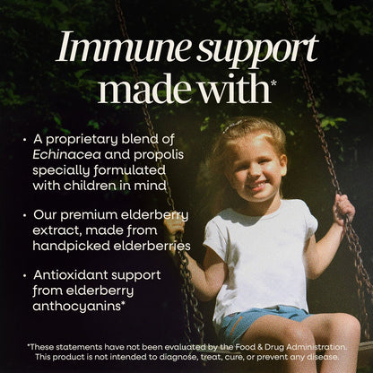 Nature's Way Sambucus Kids Immune Holunderbeeren Sirup, Schwarzer Holunderextrakt mit Echinacea & Propolis, Traditionelle Immununterstützung für Kinder mit Superfood-Antioxidantien, Beerengeschmack, 237 ml