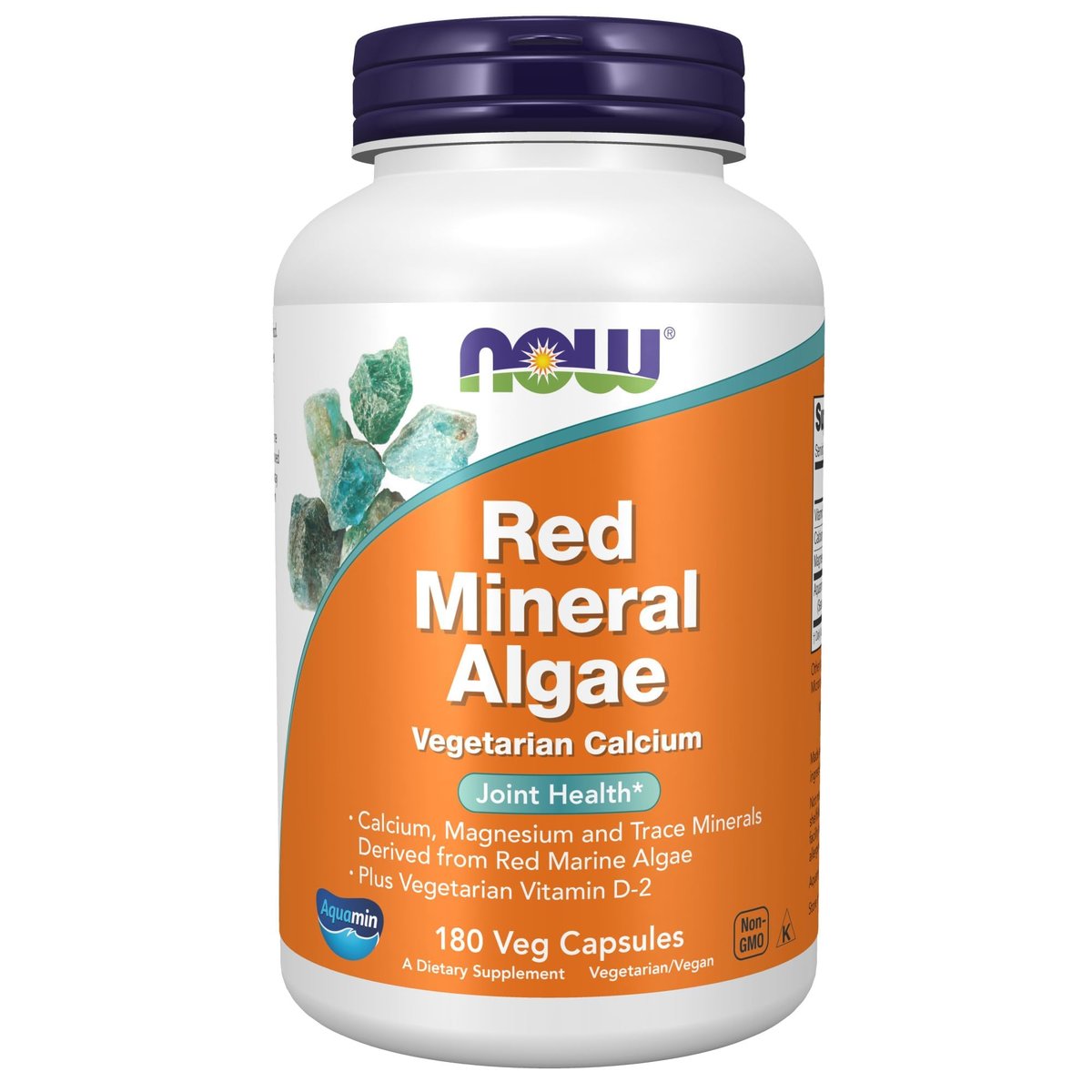 NOW Foods Nahrungsergänzung, Rote Meeresalgen mit Vitamin D-2, für die Gelenkgesundheit*, 180 Veggie-Kapseln