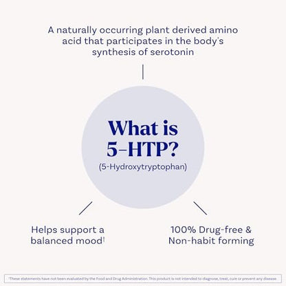 Natrol 5-HTP 200 mg, Zeitfreisetzung, Unterstützt eine ausgeglichene Stimmung, Nahrungsergänzungsmittel für Serotoninproduktion den ganzen Tag, 30 Tabletten, bis zu 30 Tage Versorgung