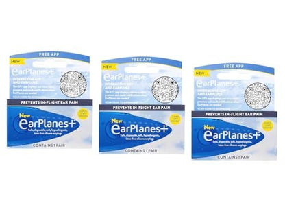 Original Adult EarPlanes von Cirrus Healthcare – Gehörschutz für Flugreisen, Bonus-Pack (3 Paar)