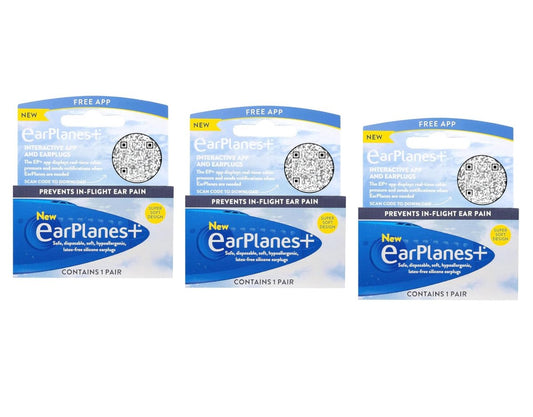 Original Adult EarPlanes von Cirrus Healthcare – Gehörschutz für Flugreisen, Bonus-Pack (3 Paar)