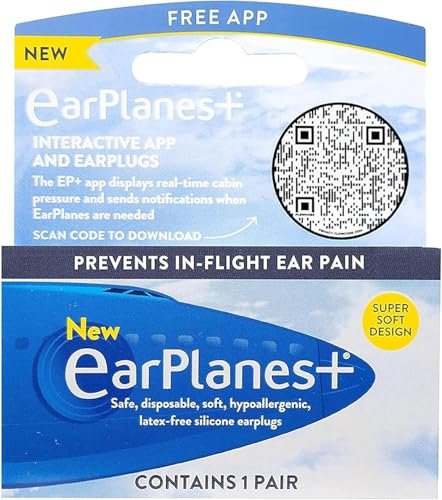 Original Adult EarPlanes von Cirrus Healthcare – Gehörschutz für Flugreisen, Bonus-Pack (3 Paar)