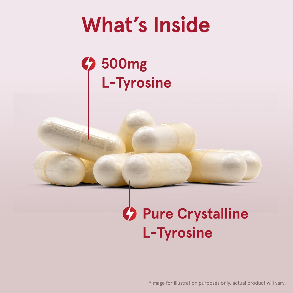 Jarrow Formulas® L-Tyrosin 500 mg – Nahrungsergänzungsmittel für die Gehirngesundheit, 100 Kapseln, 100-Tage-Vorrat