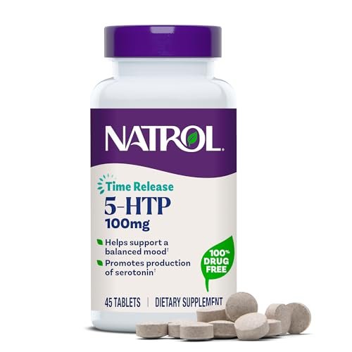 Natrol 5-HTP 100 mg – 90 Tabletten mit Zeitfreisetzung zur Unterstützung einer ausgeglichenen Stimmung