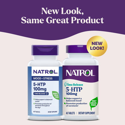 Natrol 5-HTP 100 mg – 90 Tabletten mit Zeitfreisetzung zur Unterstützung einer ausgeglichenen Stimmung