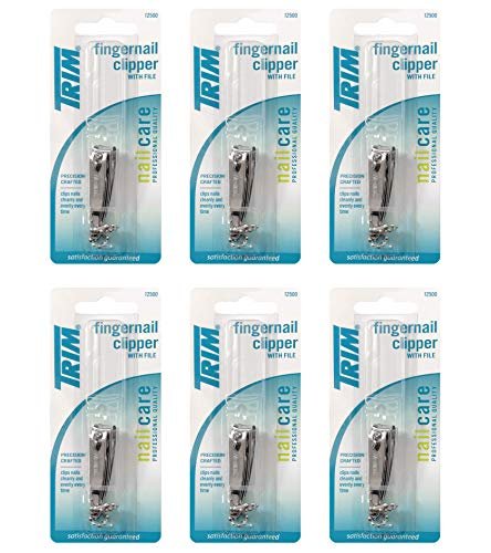 Trim Nagelhautpflege Finger-Nagelstahlclipper mit Feile, Artikelnummer 12500 (6er-Pack)