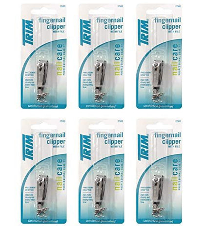 Trim Nagelhautpflege Finger-Nagelstahlclipper mit Feile, Artikelnummer 12500 (6er-Pack)