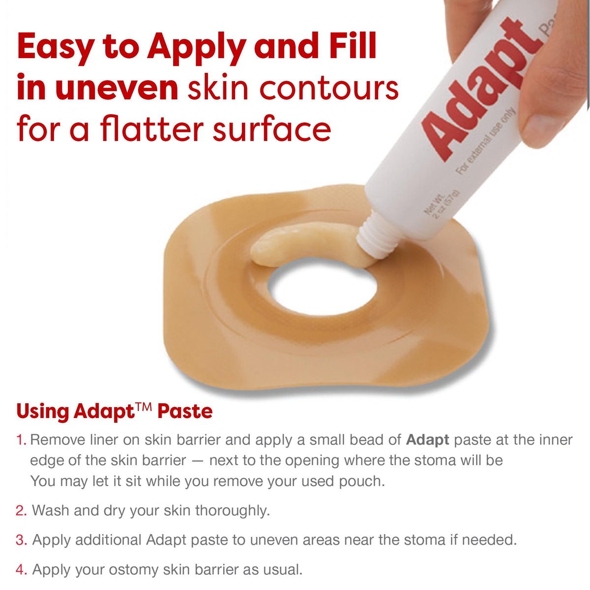 Hollister 79300 Adapt Hautschutzpaste, 2,1 oz Tube – Stoma-Paste, Stomaversorgung