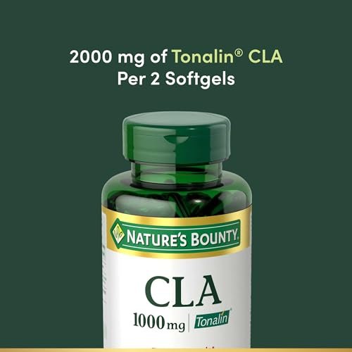 Nature's Bounty Tonalin CLA 1000 mg, 50 Rapid Release Weichkapseln – Nahrungsergänzungsmittel zur Unterstützung von Diät und Körper
