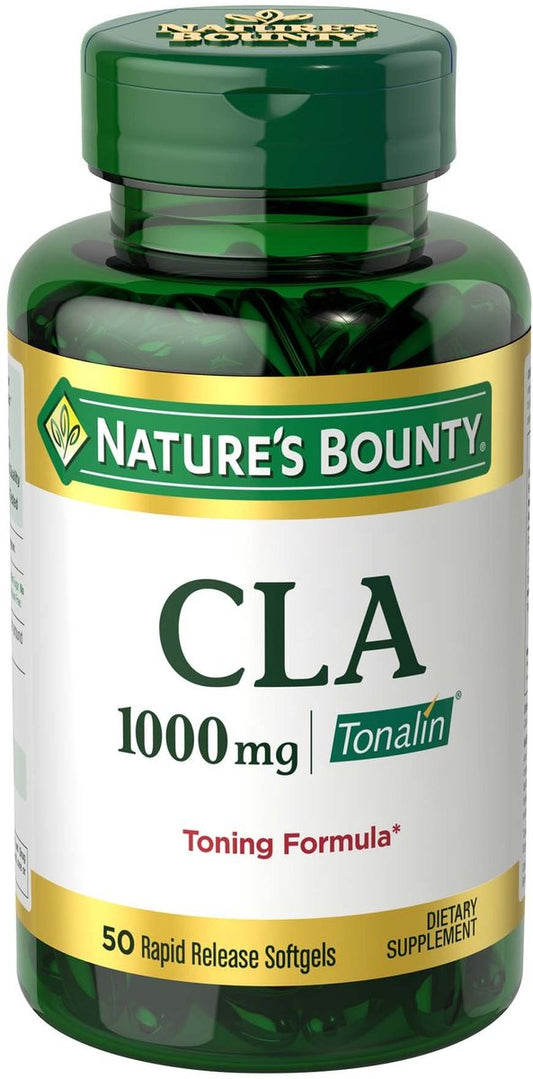 Nature's Bounty Tonalin CLA 1000 mg, 50 Rapid Release Weichkapseln – Nahrungsergänzungsmittel zur Unterstützung von Diät und Körper