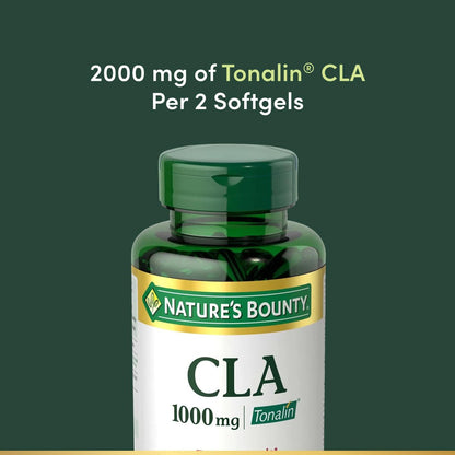 Nature's Bounty Tonalin CLA 1000 mg, 50 Rapid Release Weichkapseln – Nahrungsergänzungsmittel zur Unterstützung von Diät und Körper