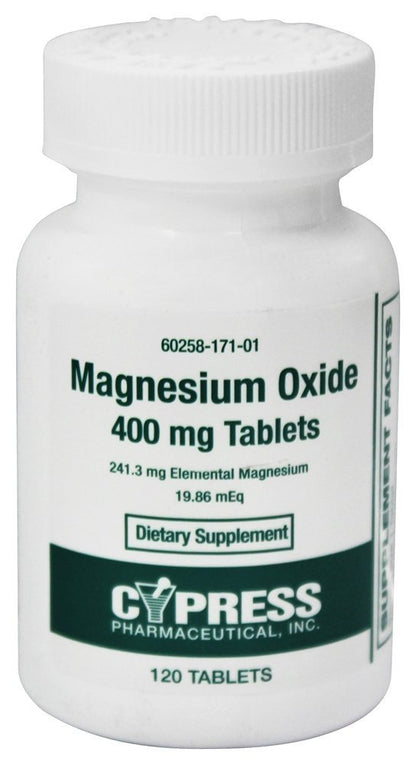 Magnesiumoxid 400 mg – 120 Tabletten | CYPRESS PHARMACEUTICALS