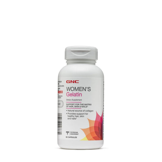 GNC Frauen Gelatine Kapseln – Unterstützt gesunde Haare, Haut und Nägel, natürliche Kollagenquelle, 60 Kapseln