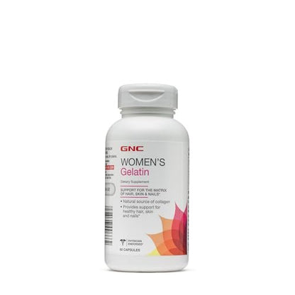 GNC Frauen Gelatine Kapseln – Unterstützt gesunde Haare, Haut und Nägel, natürliche Kollagenquelle, 60 Kapseln